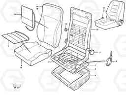 11585 Operator seat, heated. BE-GE. L150D, Volvo Construction Equipment