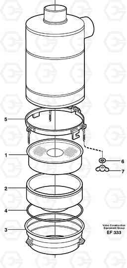 82863 Air filter. L150D, Volvo Construction Equipment