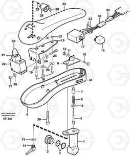 67021 Arm rest. L150D, Volvo Construction Equipment