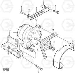 618 Alternator with assembling details L180D, Volvo Construction Equipment