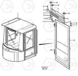 54433 Door with fitting parts L180D, Volvo Construction Equipment