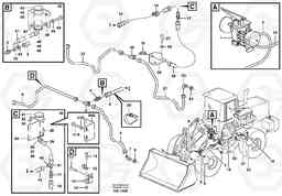 72361 Brake pipes, footbrake valve - front- and rear axle L180D, Volvo Construction Equipment