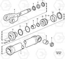 3071 Hydraulic cylinder, lifting L180D, Volvo Construction Equipment