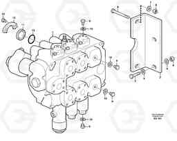 47943 Control valve with fitting parts. L180D, Volvo Construction Equipment