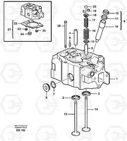 21760 Cylinder head L180D, Volvo Construction Equipment