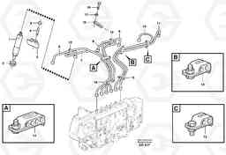 58764 Fuel lines, injectors L180D, Volvo Construction Equipment
