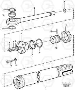 49411 Hydraulic cylinder L180D, Volvo Construction Equipment