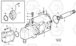 15116 Hydraulic pump with fitting parts L180D, Volvo Construction Equipment