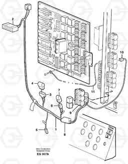 58778 Cable harness, air conditioning. Cab. L180D, Volvo Construction Equipment