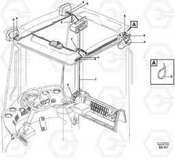 58769 Cable harnesses, headlining. L180D, Volvo Construction Equipment