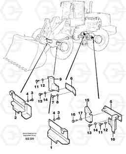 62367 Protection, brake pipes L180D, Volvo Construction Equipment