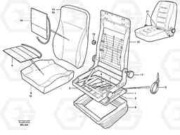 15100 Driver's seat. L180D, Volvo Construction Equipment