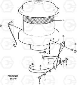 86299 Air filter. L180D, Volvo Construction Equipment