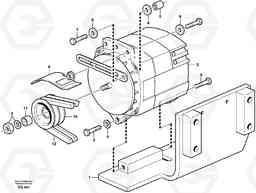 42070 Alternator with fitting parts, 100A. L180D, Volvo Construction Equipment