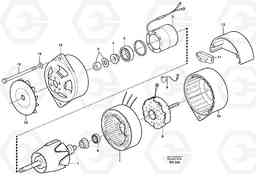 11123 Brushless alternator, 50A. L180D, Volvo Construction Equipment