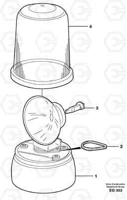 25644 Rotating beacon. L180D, Volvo Construction Equipment