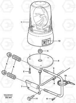 33010 Revolving warning light. L180D, Volvo Construction Equipment