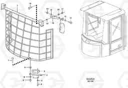 39464 Windshild guard for windshield. L180D, Volvo Construction Equipment