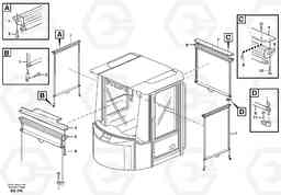 38888 Interior components, sun blinds. L180D, Volvo Construction Equipment