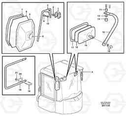 89850 Rear view mirror L180D HIGH-LIFT, Volvo Construction Equipment