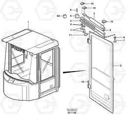 54436 Door with fitting parts L180D HIGH-LIFT, Volvo Construction Equipment