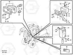 89010 Lighting, front L180D HIGH-LIFT, Volvo Construction Equipment