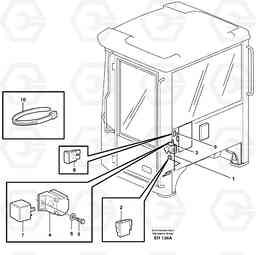 67031 Cable harness, air-suspensioned seat. L180D HIGH-LIFT, Volvo Construction Equipment