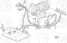 91310 Fuel pipes, fuel tank - injection pump L180D HIGH-LIFT, Volvo Construction Equipment