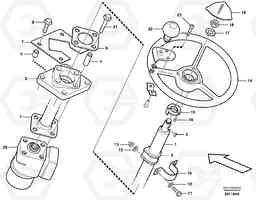 81434 Steering column with fitting parts L180D HIGH-LIFT, Volvo Construction Equipment