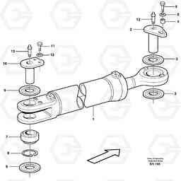 24361 Hydraulic cylinder with fitting parts L180D HIGH-LIFT, Volvo Construction Equipment
