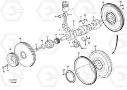 22674 Crankshaft and related parts L180D HIGH-LIFT, Volvo Construction Equipment