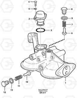 47270 Housing, oil filter L180D HIGH-LIFT, Volvo Construction Equipment