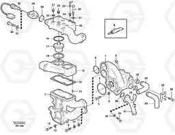 35824 Water pump and thermostat housing L180D HIGH-LIFT, Volvo Construction Equipment