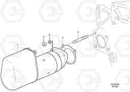 18052 Starter motor with assembling details L180D HIGH-LIFT, Volvo Construction Equipment