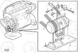 15997 Compressor for cooling agent R134a with fitting parts. L180D HIGH-LIFT, Volvo Construction Equipment