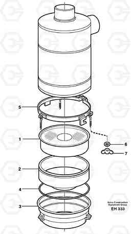 84150 Air filter. L180D HIGH-LIFT, Volvo Construction Equipment