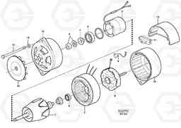 18129 Brushless alternator, 50A. L180D HIGH-LIFT, Volvo Construction Equipment