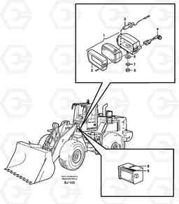 22624 Work lights, front L330D, Volvo Construction Equipment