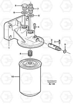 61980 Coolant filter. L330D, Volvo Construction Equipment