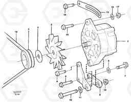 43419 Alternator with assembling details L330D, Volvo Construction Equipment