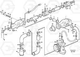 81373 Thermostathousing with fitting parts L330D, Volvo Construction Equipment