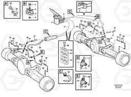 13458 Brake lines, footbrake valve - axles L330D, Volvo Construction Equipment