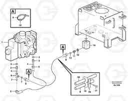 7056 Draining line - control valve L330D, Volvo Construction Equipment