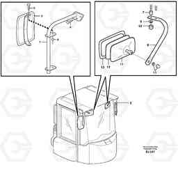 86655 Rear view mirror L330D, Volvo Construction Equipment