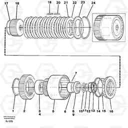 61752 Clutch drum, First & second L330D, Volvo Construction Equipment