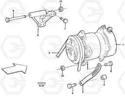 61996 Air-compressor with fitting parts L330D, Volvo Construction Equipment