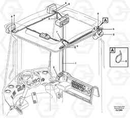 61989 Cable harness, ceiling L330D, Volvo Construction Equipment