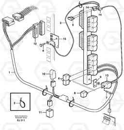 61991 Cable harness, air conditioning L330D, Volvo Construction Equipment