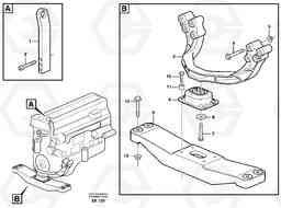 3752 Engine mounting L220E SER NO 2001 - 3999, Volvo Construction Equipment