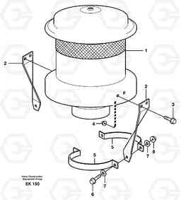 6504 Air filter. L220E SER NO 4003 - 5020, Volvo Construction Equipment